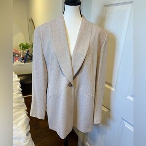 Vintage Blush Jacquard Blazer Size L/XL Officecore Quiet Luxury